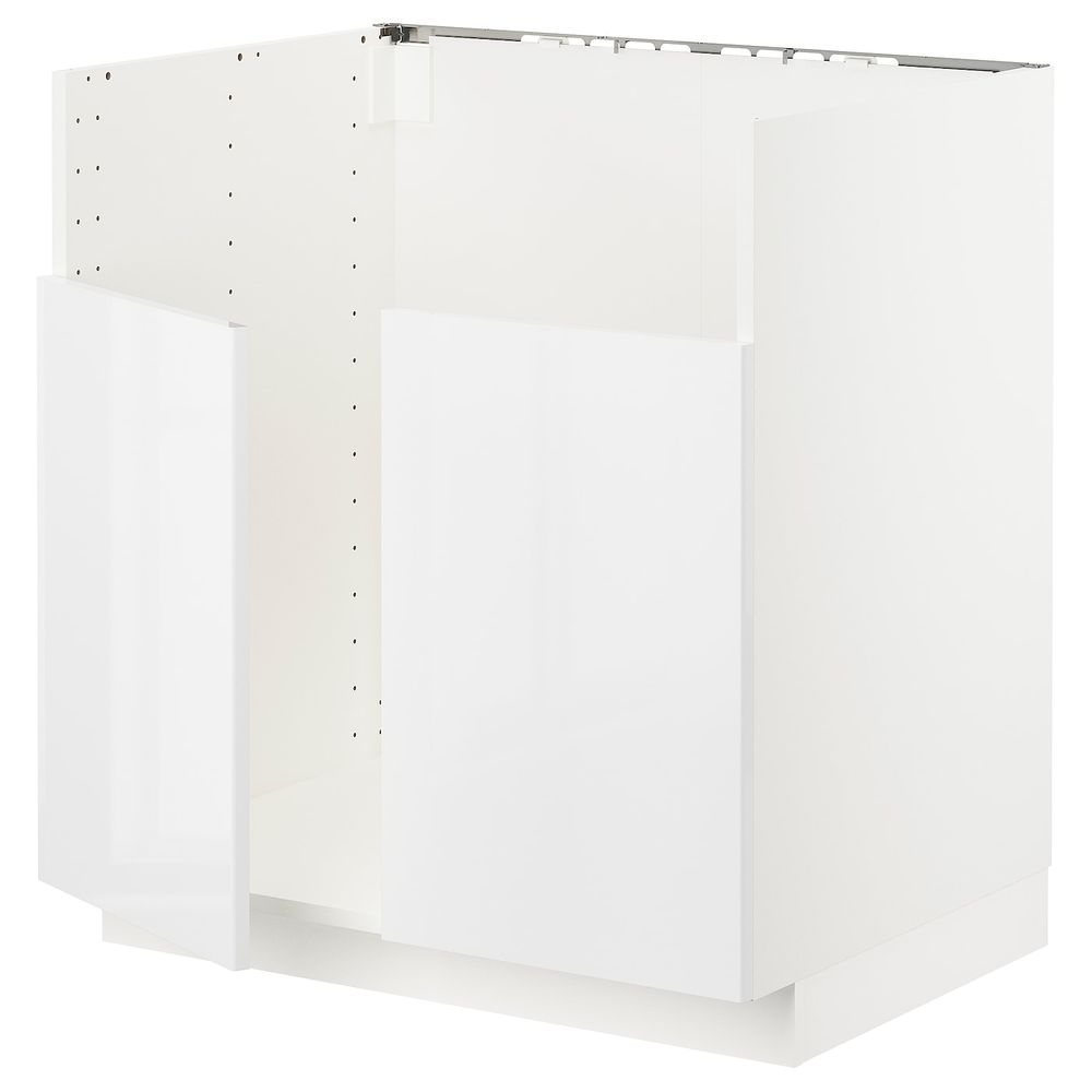 Шкаф для двойной мойки БРЕДШЁН, белый Рингульт/глянцевый белый 80x60 см IKEA METOD МЕТОД 192.984.92 - схема-чертеж с размерами