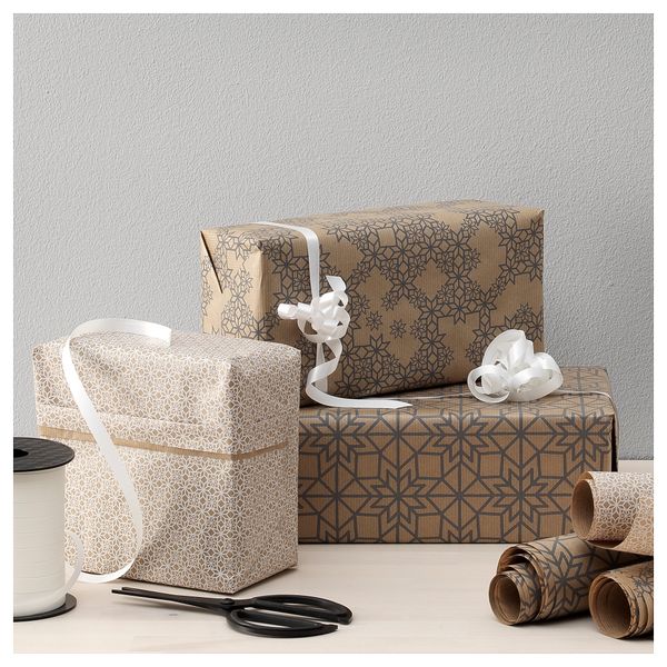 Рулон оберточной бумаги ВИНТЕР 2017, различные орнаменты (3x0.7 м) - схема-чертеж с размерами