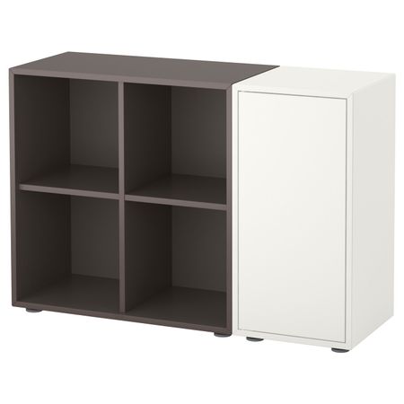 Комбинация шкафов с ножками, белый, темно-серый 105x35x72 см IKEA EKET ЭКЕТ 391.908.72