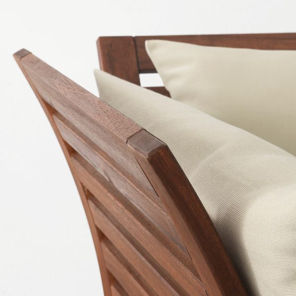 2-местный модульный диван, садовый, коричневая морилка/Холло бежевый 160x80x78 см IKEA ЭПЛАРО 992.288.53 - фото 5