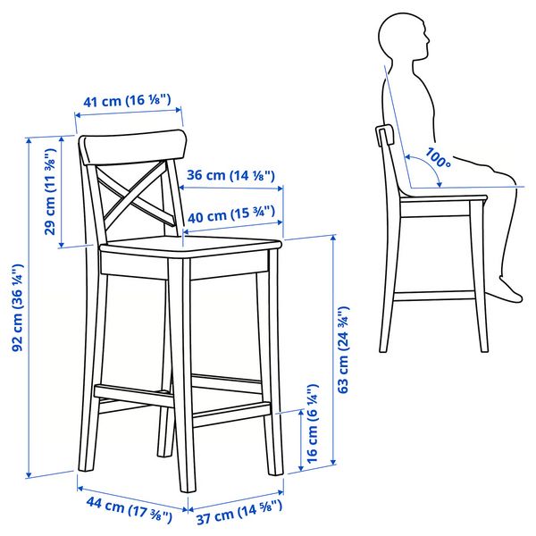 IKEA, дополнительный ракурс - схема-чертеж с размерами