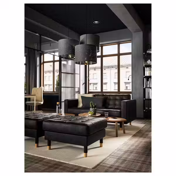 LANDSKRONA Табурет для ног - Grann/Bomstad черный/дерево - фото 2