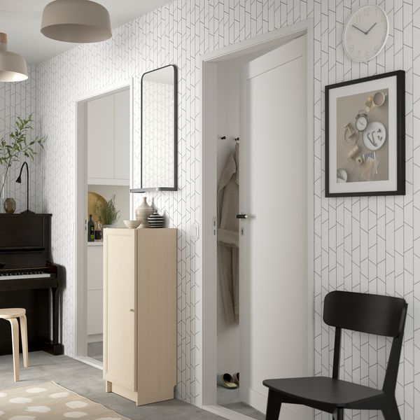 Стеллаж с дверью, под березу, 40x30x106 см IKEA BILLY БИЛЛИ, OXBERG ОКСБЕРГ 894.832.88 - фото 3