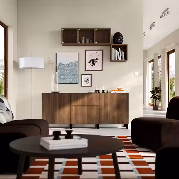 BESTÅ Комбинация для хранения с ящиками - схема-чертеж с размерами