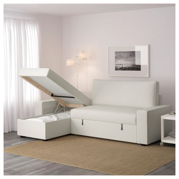 Диван-кровать с козеткой ВИЛАСУНД, Виттарид светло-бежевый - фото 3