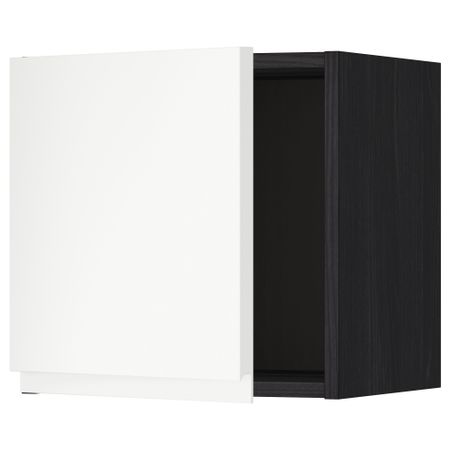 Шкаф навесной МЕТОД, черный, Воксторп белый