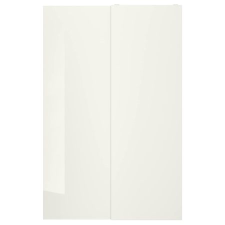 Пара раздвижных дверей, глянцевый, белый 150x236 см IKEA HASVIK ХАСВИК 292.407.02