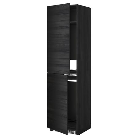 Высокий шкаф для холодильник/мороз, черный, Тингсрид черный 60x60x220 см IKEA МЕТОД 692.330.35