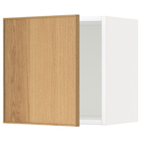 Шкаф навесной, белый/Экестад дуб 40x40 см IKEA METOD МЕТОД 892.255.86