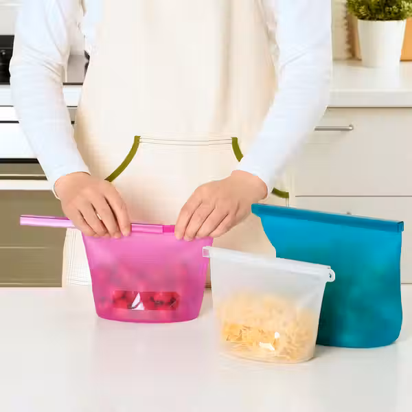 FILFISK ФИЛФИСК Пакет закрывающийся, 3 шт. - разноцветный/силикон 1.0/1.2/2.5 л - фото 2