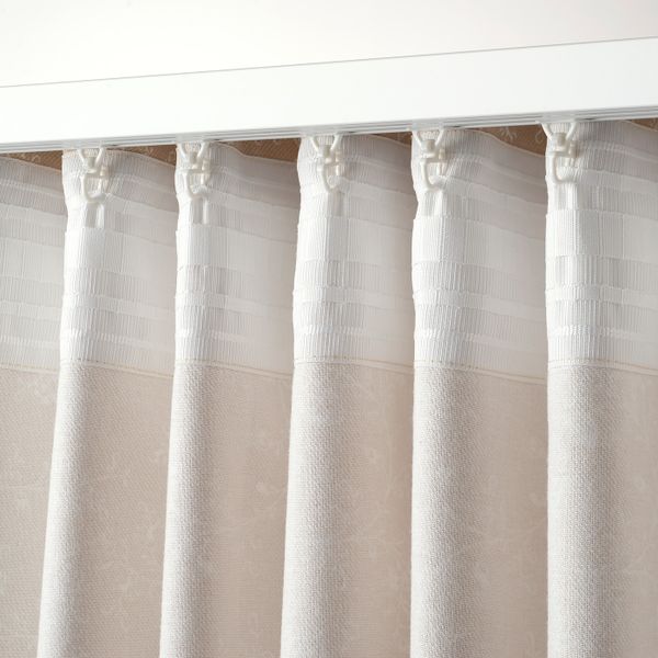 Гардины с прихватом, 2 шт., бежевый 145x180 см IKEA HILDAMAJA ХИЛЬДАМАЙЯ 404.803.09 - схема-чертеж с размерами