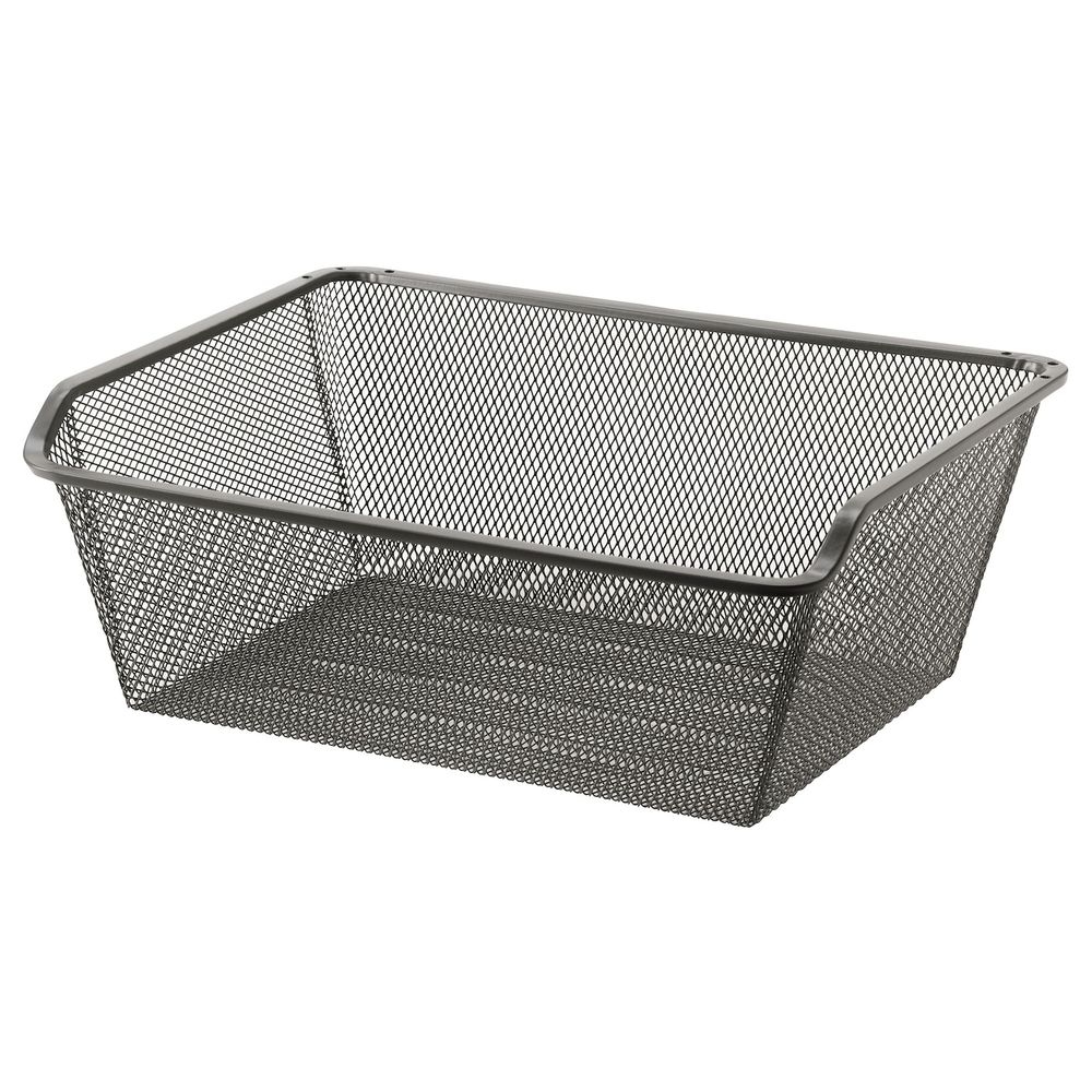 Сетчатая корзина, темно-серый 50x35 см IKEA KOMPLEMENT КОМПЛИМЕНТ 604.014.91 - фото 1