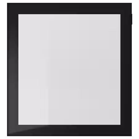 GLASSVIK Стеклянная дверь - чёрный/прозрачное стекло 60x64 см