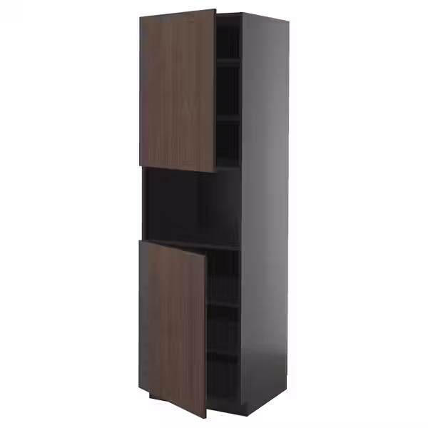 METOD Выс шкаф д/СВЧ/2 дверцы/полки - фото 1