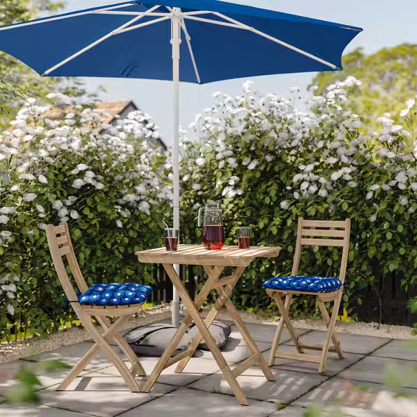 KLÖSAN КЛЁСАН Подушка на садовый стул - темно-синий 36x32 см - фото 4