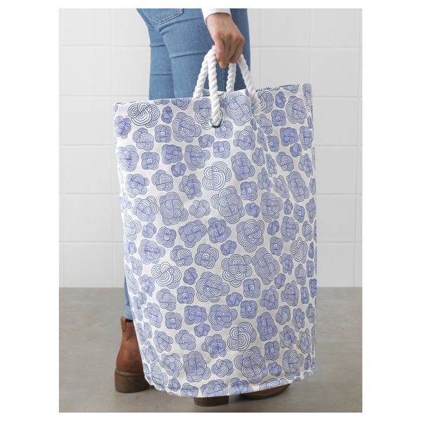 Корзина для белья КЛУНКА, синий/белый (60 л) - фото 3