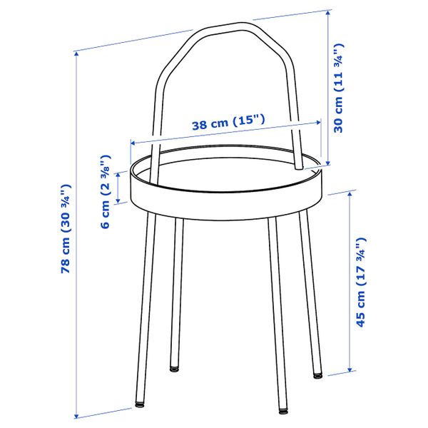 IKEA в интерьере - схема-чертеж с размерами