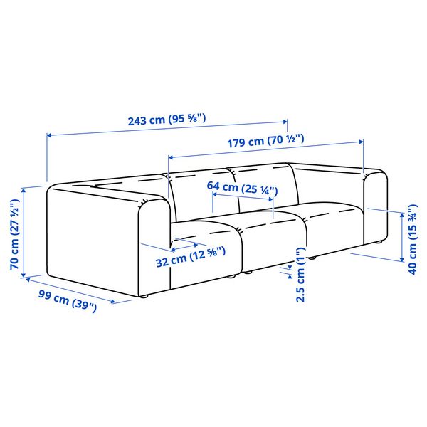 IKEA, дополнительный ракурс - схема-чертеж с размерами