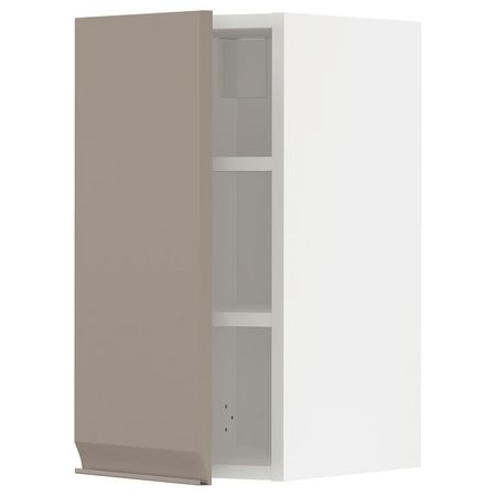 METOD Навесной шкаф с полками - белый/Upplöv матовый темно-бежевый 30x60 см