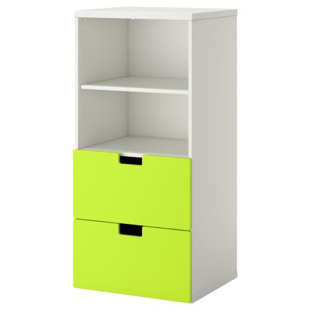 Комбинация для хранения СТУВА, белый, зеленый (60x50x128 см)