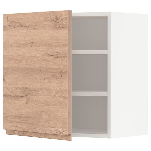 Навесной шкаф с полками, белый/Воксторп под дуб 60x60 см IKEA METOD МЕТОД 994.457.19 - схема-чертеж с размерами