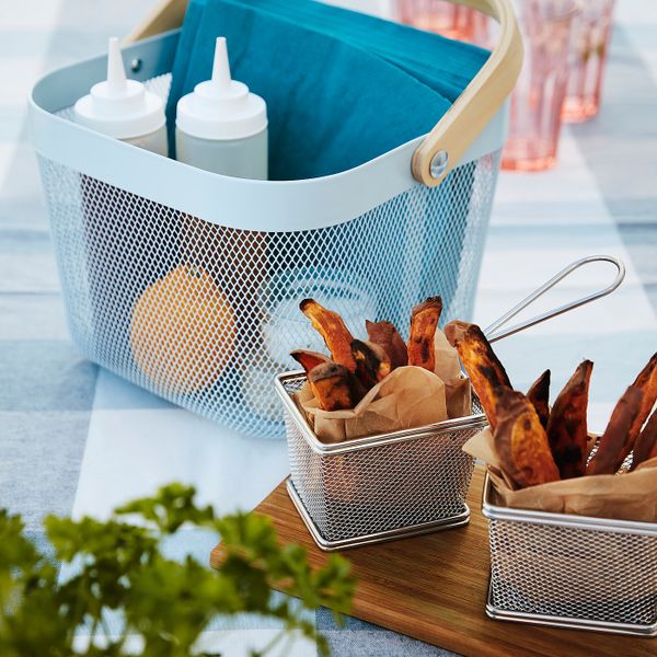 Корзина, бледно-голубой 25x26x18 см IKEA RISATORP РИСАТОРП 605.200.88 - схема-чертеж с размерами