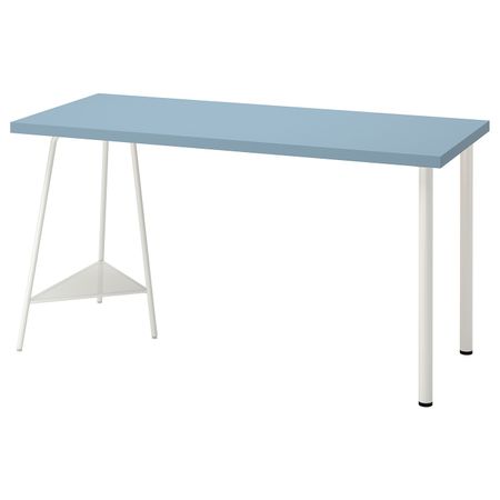 Письменный стол, голубой/белый 140x60 см IKEA LAGKAPTEN ЛАГКАПТЕН / TILLSLAG ТИЛЛЬСЛАГ 494.172.76