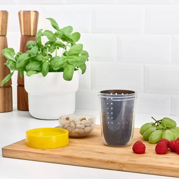 Контейнер для еды, серый, желтый, 300 мл IKEA SPLITTERNY 105.089.65 - фото 6