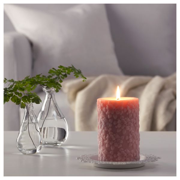 Формовая свеча, ароматическая ФУЛЛГОД, свежие цветы, розовый (14 см) - фото 2