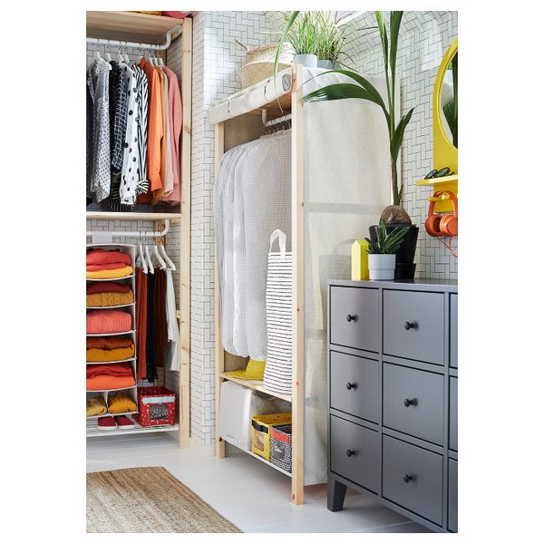 Стеллаж с полками, штангами, чехлом 89x50x179 см IKEA IVAR ИВАР 192.879.88 - фото 9