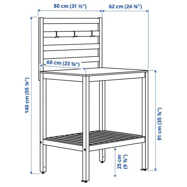 IKEA в интерьере - схема-чертеж с размерами