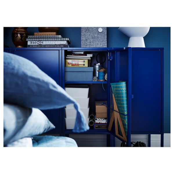 Комбинация для хранения, темно-синий 140x82 см IKEA ЛИКСГУЛЬТ 192.488.69 - схема-чертеж с размерами