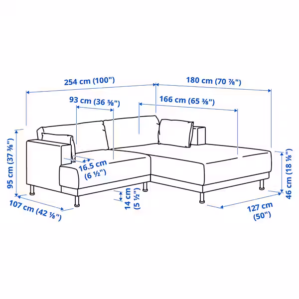 IKEA, дополнительный ракурс - схема-чертеж с размерами