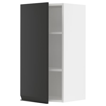 Навесной шкаф с полками, белый, Upplöv матовый антрацит, 40x80 см IKEA METOD МЕТОД 594.936.89