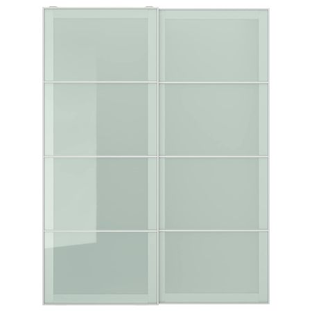 Пара раздвижных дверей, матовое стекло 150x201 см IKEA SEKKEN СЭККЕН 793.117.30