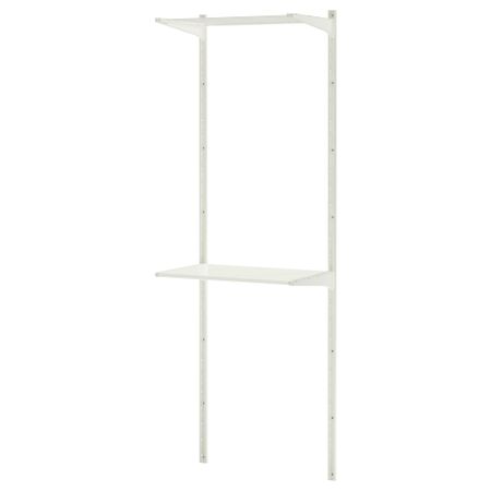 Настенная шина/полки/сушилка АЛЬГОТ, белый (65x40x196 см)