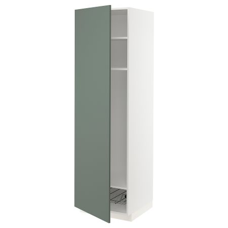 Высокий шкаф с полками, проволочные корзин IKEA METOD МЕТОД 494.584.36
