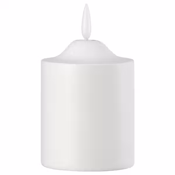 SMÅLOM LED свеча - с батарейным питанием белый 9 см - фото 1