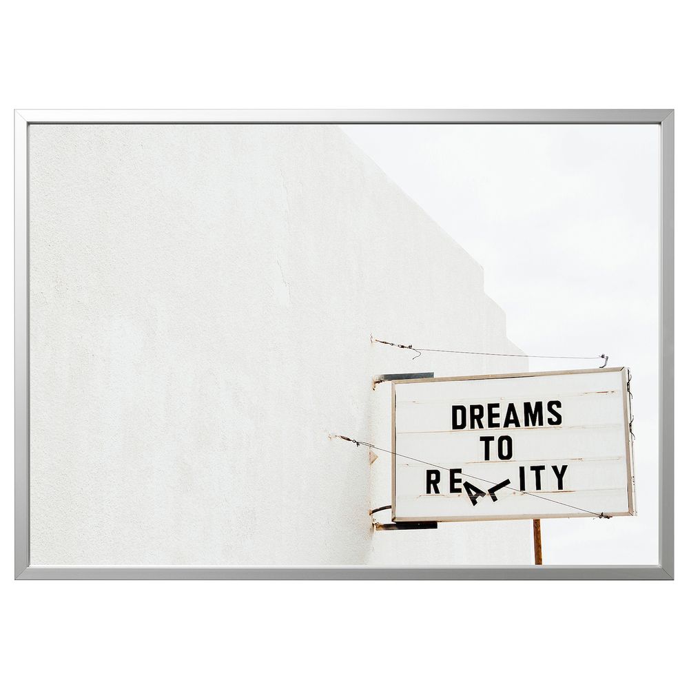Картина с рамой, Dream/цвет алюминия 140x100 см IKEA БЬЁРКСТА 692.977.82 - фото 1