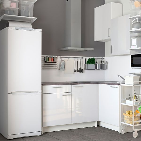 Кухня, глянцевый белый 120x180x260 см IKEA KNOXHULT КНОКСХУЛЬТ 594.045.94 - схема-чертеж с размерами