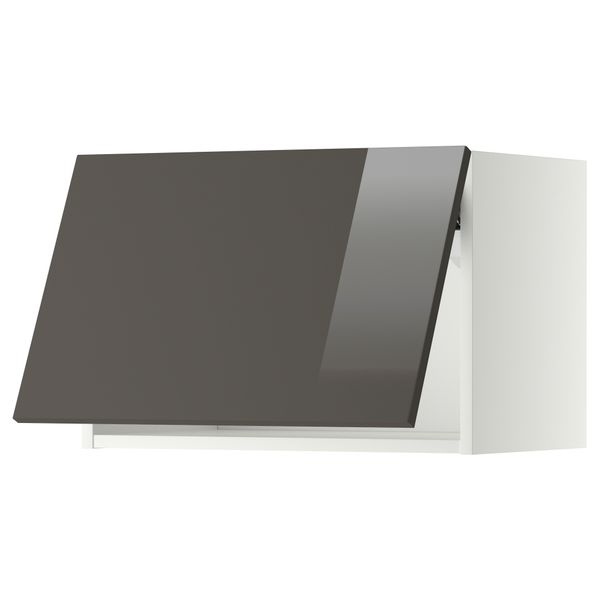 Горизонтальный навесной шкаф МЕТОД, белый, Рингульт серый - схема-чертеж с размерами