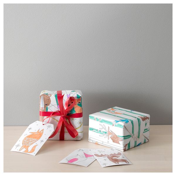 Подарочная бумага и ярлыки,8предм. ВИНТЕР 2017 - схема-чертеж с размерами