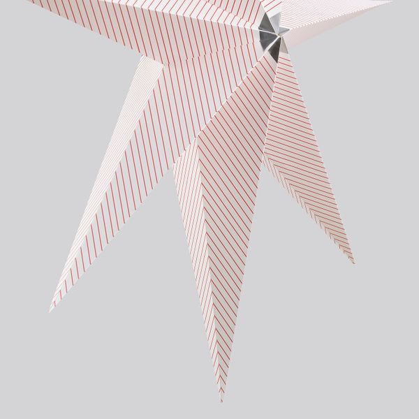 Абажур для подвесного светильника, в полоску красный, 100 см IKEA СТРОЛА 704.440.08 - фото 2