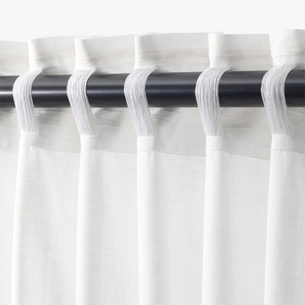 Гардины, 1 пара, сиреневый/белый 145x300 см IKEA STRANDTRIFT СТРАНДТРИФТ 004.472.65 - фото 3