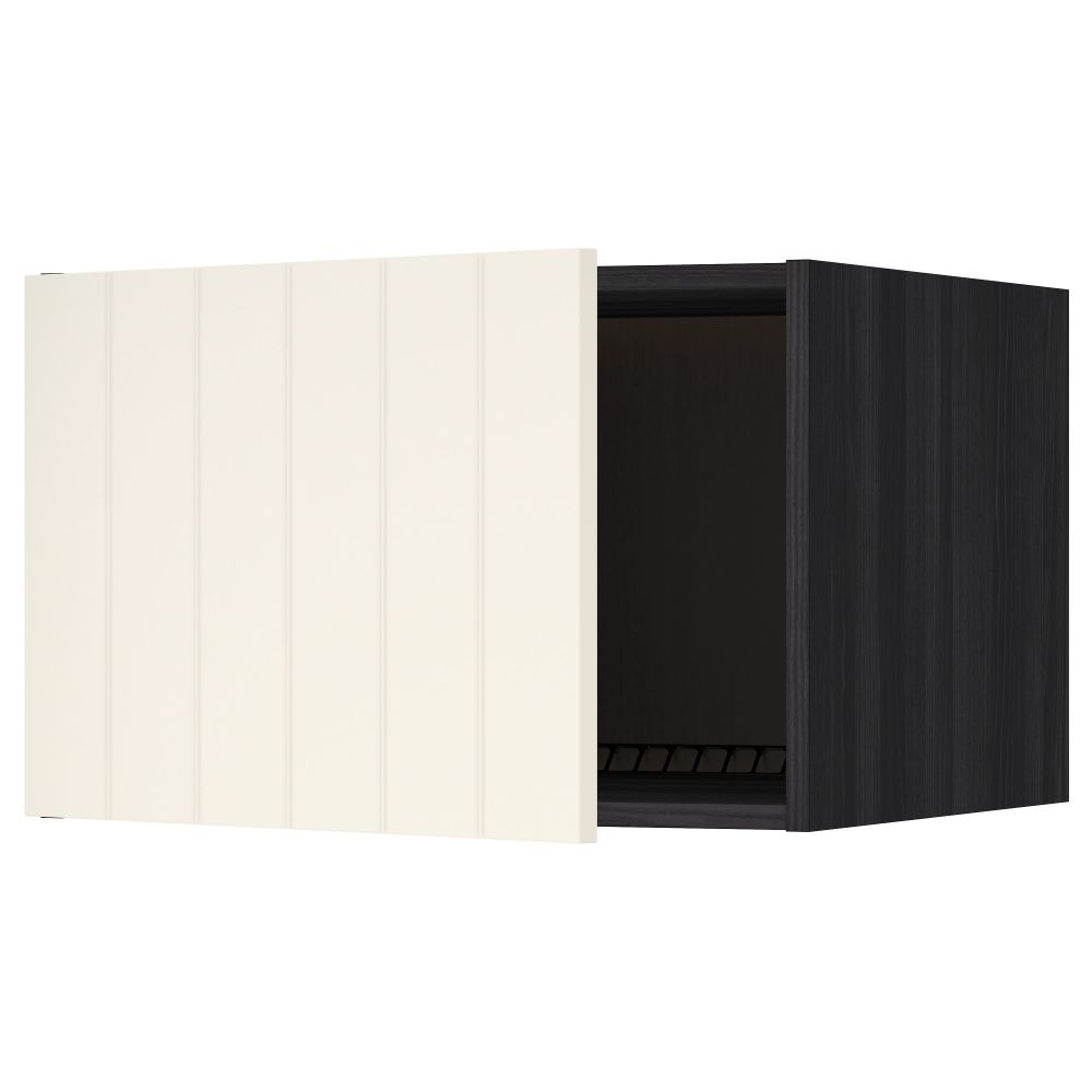 Верхний шкаф на холодильник, морозильник МЕТОД, черный, Хитарп белый с оттенком - схема-чертеж с размерами