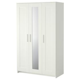 BRIMNES Шкаф платяной 3-дверный - белый 117x50x190 см