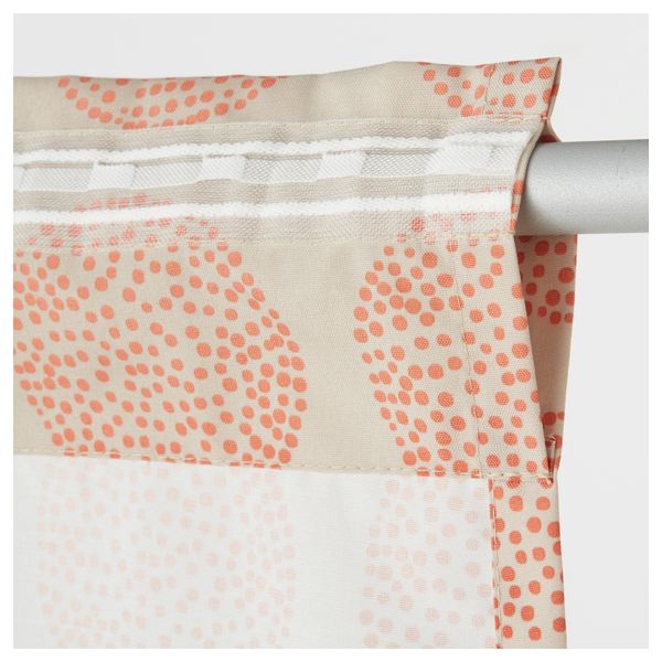 Гардины, 1 пара АННАМЭРТА, бежевый, точечный круги (145x270 см) - фото 2