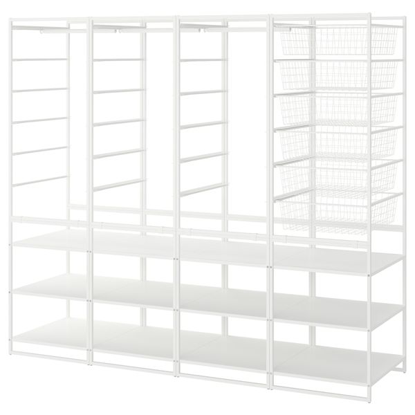 Гардероб, комбинация, белый, 198x51x173 см IKEA JONAXEL ЙОНАКСЕЛЬ 293.086.45 - фото 2