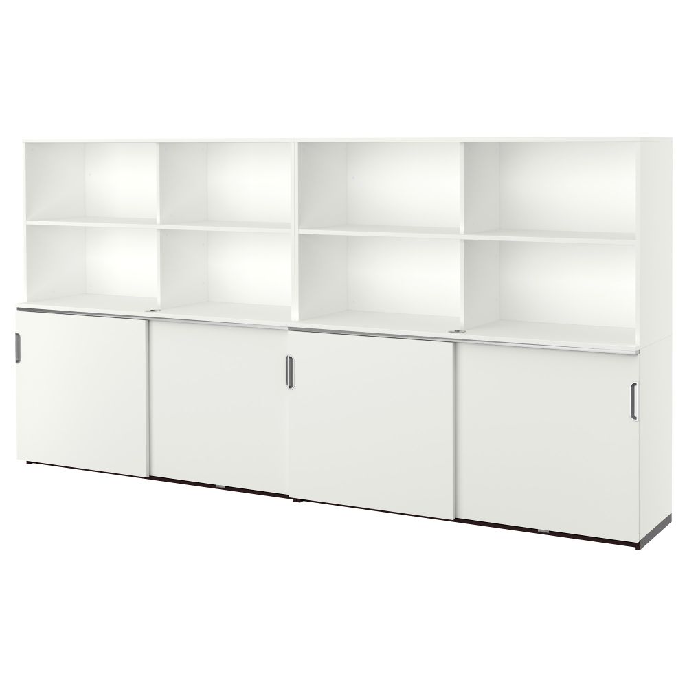 Комбинация для хранения с раздвижной дверцами ГАЛАНТ, белый (320x160 см) - фото 1