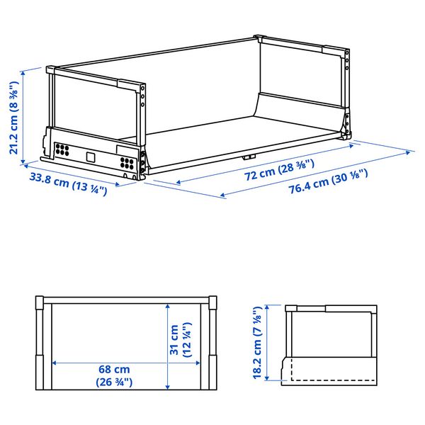 IKEA, дополнительный ракурс - схема-чертеж с размерами